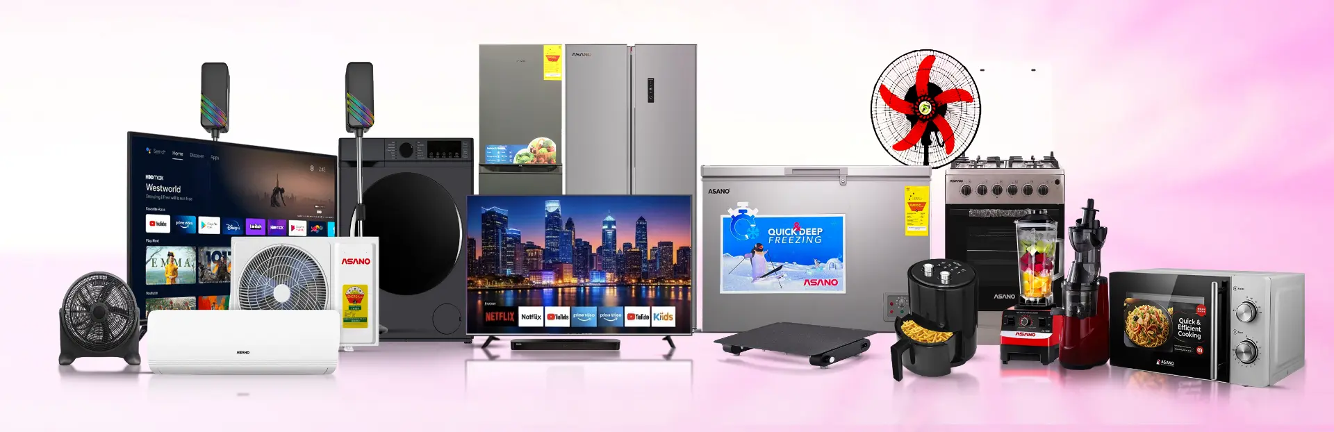 Home appliance product range